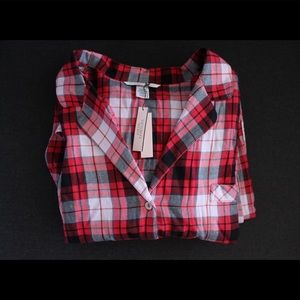 NWT Victoria’s Secret Plaid Flannel Pajama Set XL